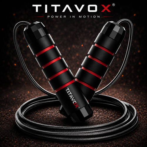 TITAVOX Velocity Rope™ | Adjustable Speed Jump Rope for Cardio & Fat Burn